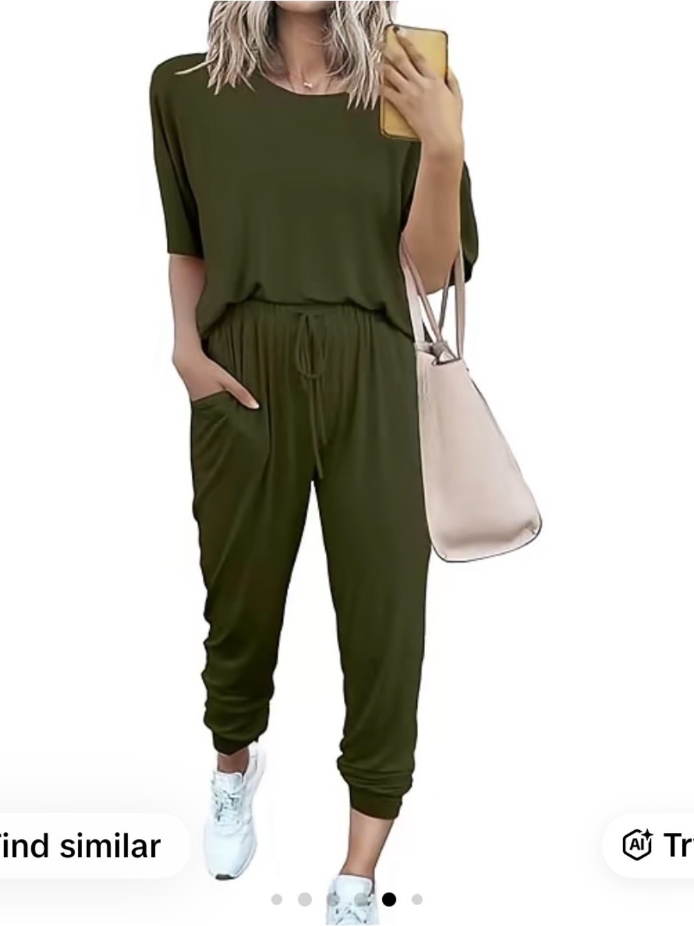 Pretty Garden Casual Olive Green Women's set